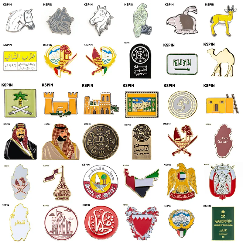 Saudi Arabia Mobile Phone 3M Sticker Badge Metal Pin Broooches Pins metal pins badge brooches art pins