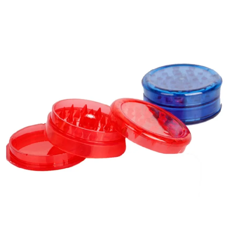 3Pcs 60MM 3 Layer Plastic Tobacco Herb Grinder Smoking Accessories Round Shape Crusher for Smoke 2