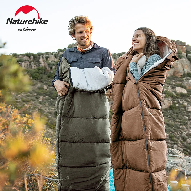 

Naturehike-U Series Envelope Hooded Cotton Sleeping Bag, Outdoor Camping, Splicing Double Sack, Autumn, Winter, 1/10 -6 ℃, 11 ℃