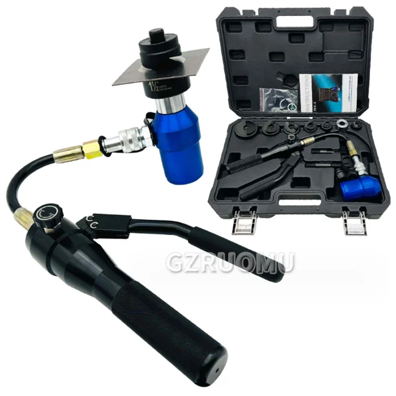 WK-8 Universal Hydraulic Hole Opener 1/2-2&ldquo; Stainless Steel Metal Plate Mild Steel Plate Hole Puncher 360&deg; Rotate Punch Tool Kit