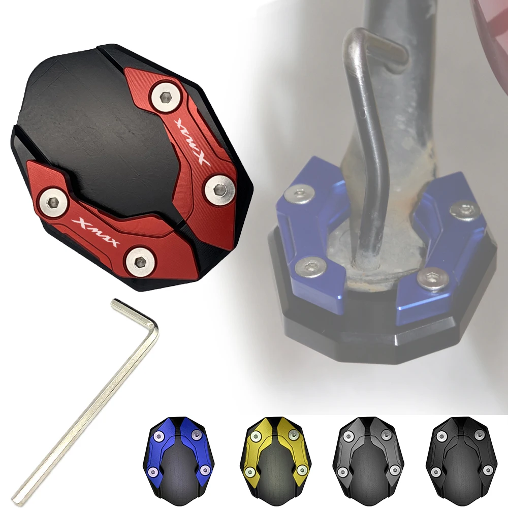 For Yamaha Nmax N-Max 125 155 X-Max 300 Mt-15 Mt125 Yzf R15 V3 V3.0 Flat Foot Side Stand Extension Plate Kickstand Foot Enlarger