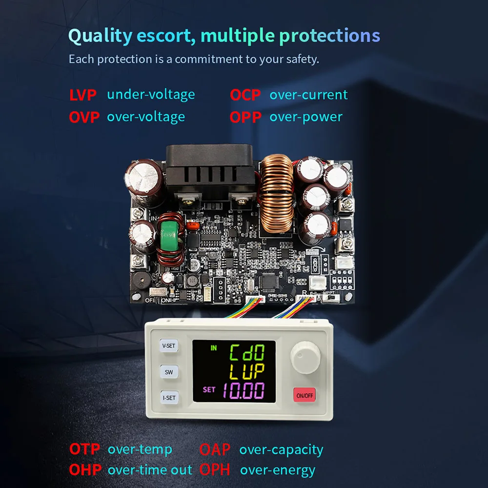 XY7025 70V 25A 1750W CNC 안정화 전압 전원 공급 장치 벅 컨버터 CC CV 정전압 정전류 스텝다운 모듈