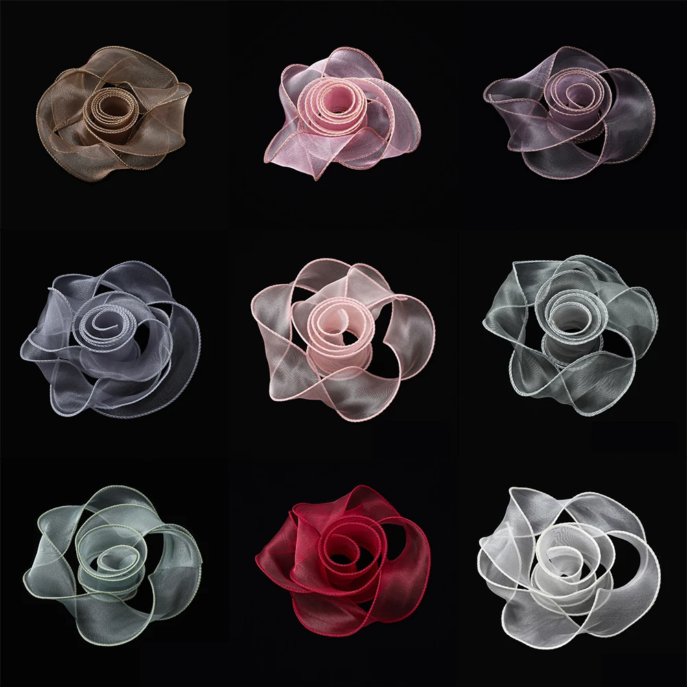 11Yard/Roll 30mm 40mm Wave Silk Organza Ribbon Bow Material Hair Ornament Gift Wrapping Decoration Hollow Lace Ribbons satin ribbons ribbon decoration ribbon supplies wrapping ribbon organza ribbon