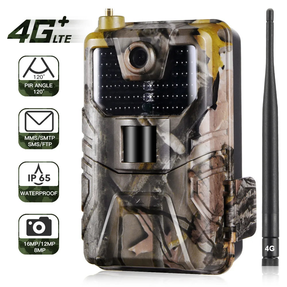 

4G Hunting Trail Camera 16MP 1080P 0.3s Trigger Speed Infrared Wildlife Night Vision Camera