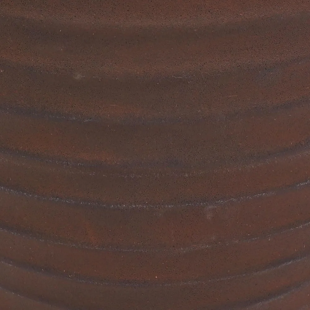 Sunnydaze 16" Rust Ribbed Planter – Set of 4 3