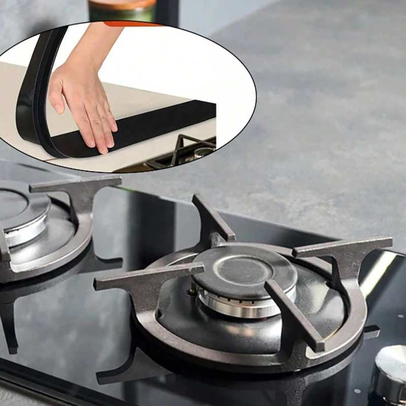 High Temperature Resistant Kitchen Gap Strip Stain Resistant Gas Stove Sealing Silicone Flexible Stove Space Filling Material