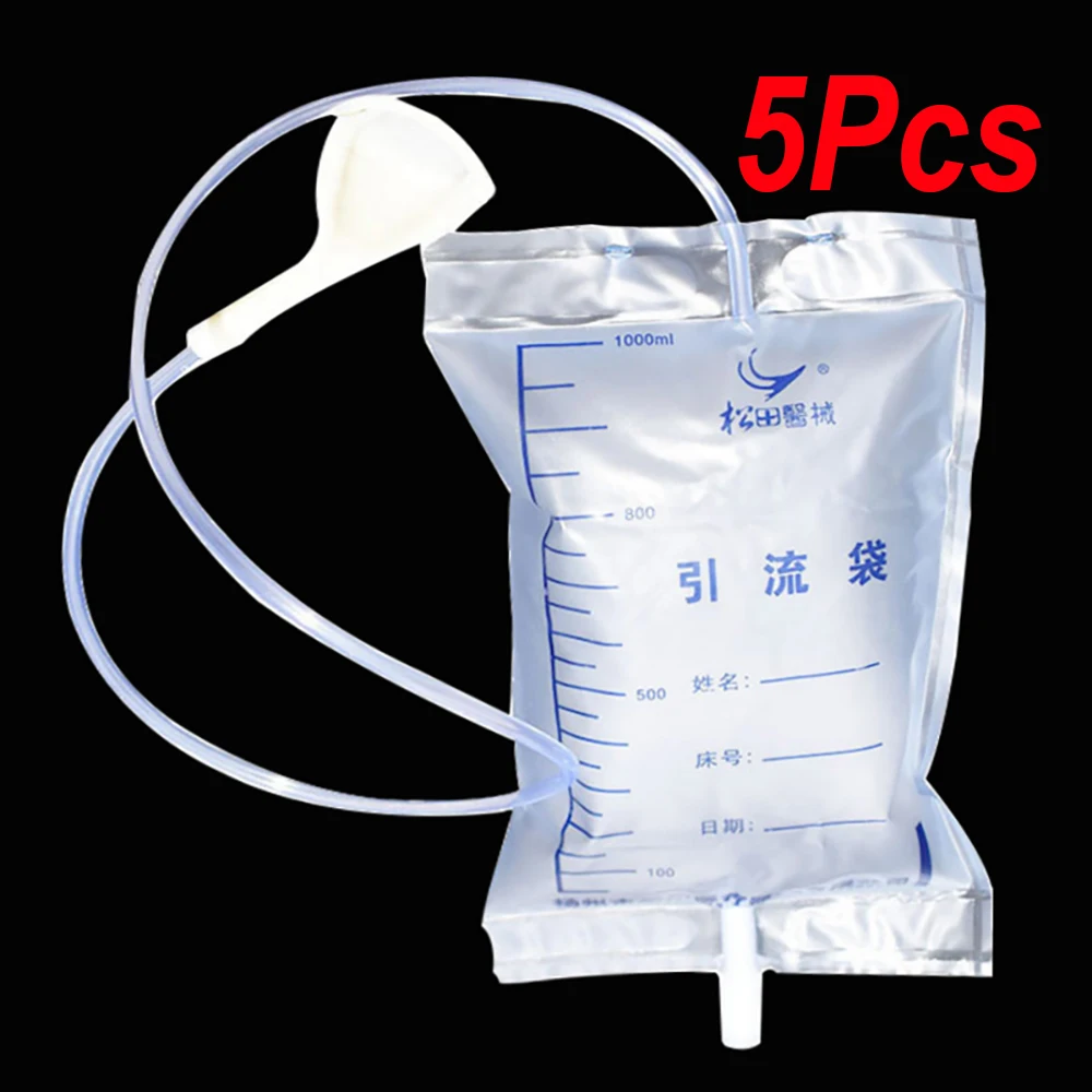 5Pcs Urine Collector Bag Reusable Urine Collection Catheter Bag Incontinence Urinal Pee Holder Comfortable for Bedridden Patient