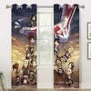 Wings of Liberty Attack on Titan Retro 2 PC Blackout Windows Curtain  for Living Room Bedroom Bathroom Curtains 4