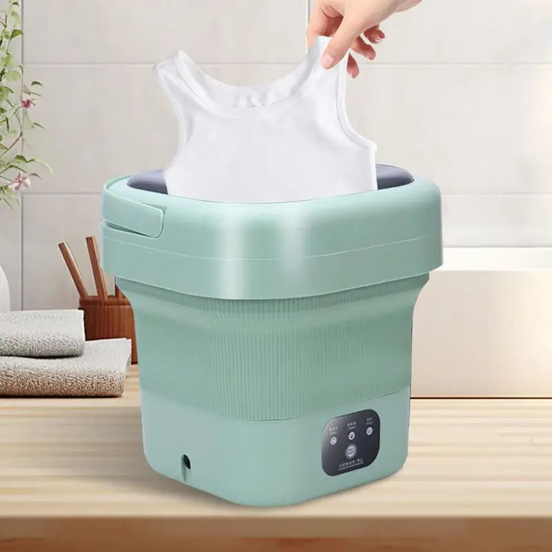 Portable Laundry Machine Foldable Apartment Washing Machine Small Washer Compact Travel Washing Countertop