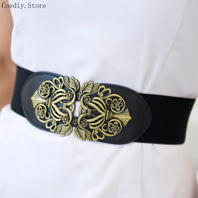 Wide Waist Belt For Women ,vintage Cinch Belt With Hook Buckle