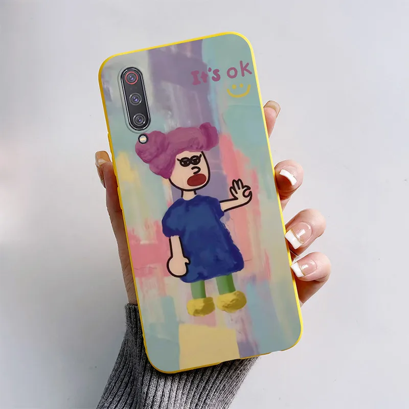 Cute Cartoon Butterfly Shockproof Silicone Case Cover - Fits Xiaomi Mi 9 Lite