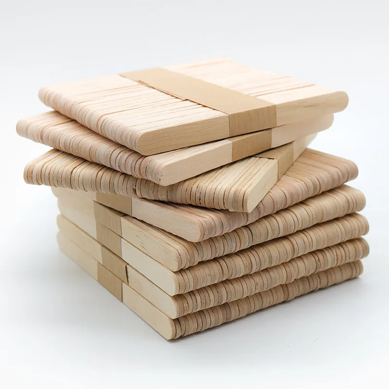 Ice Cream Sticks Stirring Sticks Diy Handmade Wooden Long Birch Ice Popsicle Wooden