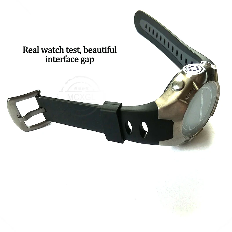 thumbnail image 5 of Correa de reloj de goma para Suunto Observer X6 HRM DEC19 P45, correa de resina para hombre, accesorios de pulsera impermeables para deportes al aire libre, color negro, 5 of 5