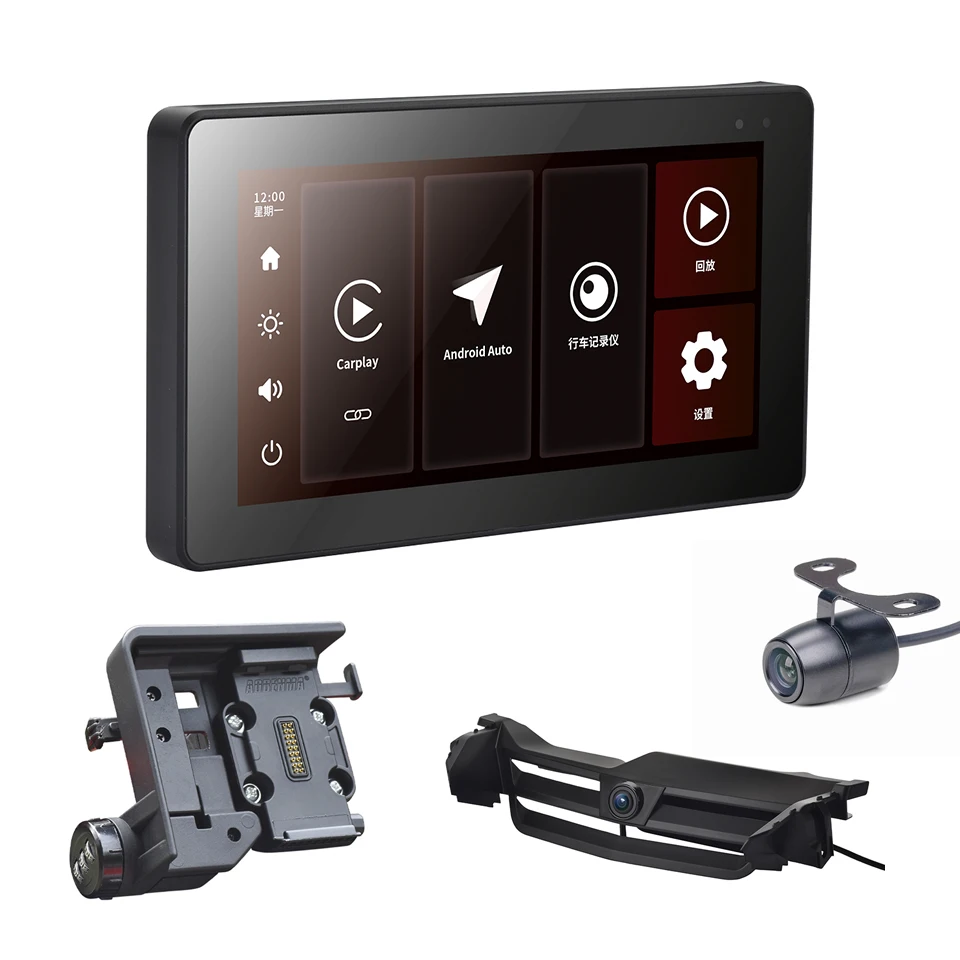 Wireless-Apple-Carplay-Android-Auto-Display-Monitor-For-Motorcycle-BMW ...