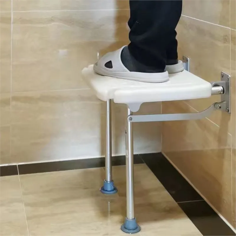 Bathroom Stool Folding Wall Mounted Elderly Anti-skid Shower Stool Bathroom Household Pregnant Woman Shower Chair ZE389