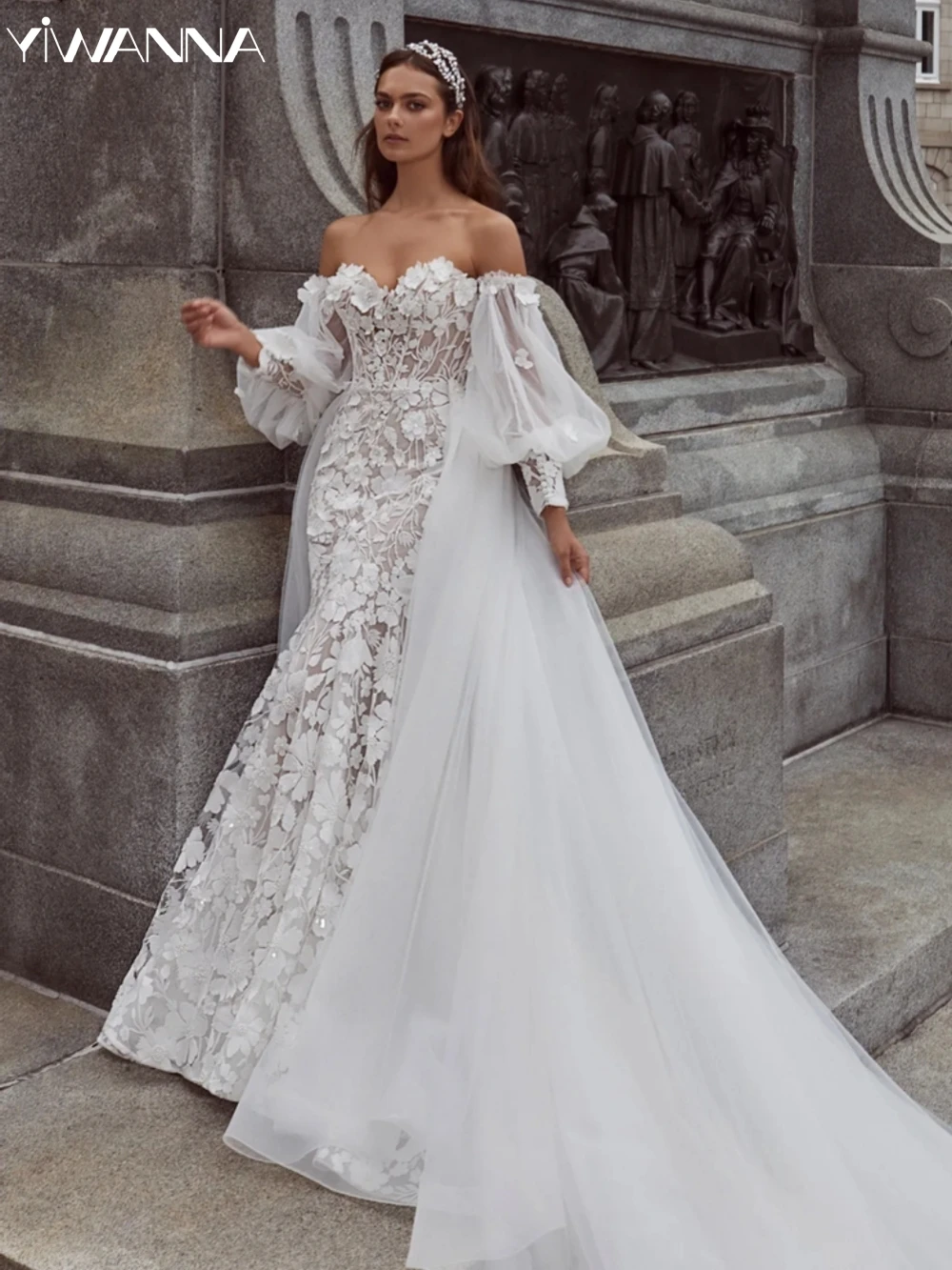 

Romantic Sweetheart Neck Wedding Dress Classic Lace Appliques Bride Robe 2024 Elegant Mermaid Long Bridal Gown Robe De Mariée