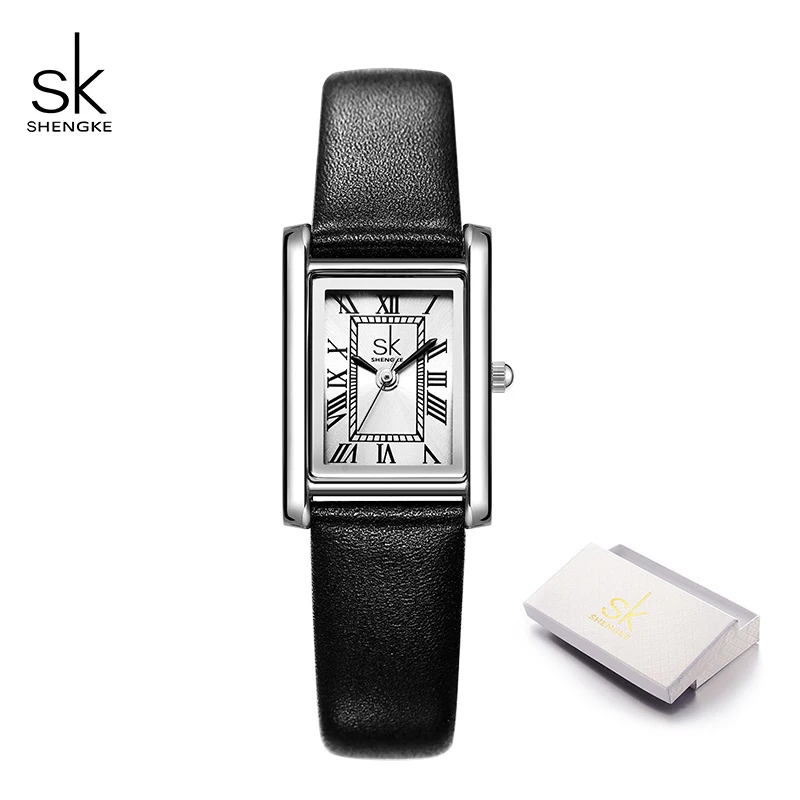 Oidea Orologio Da Donna Rettangolare In Pelle – Vintage Al Quarzo, Oro Rosa/argento, Sottile 0,9 Cm