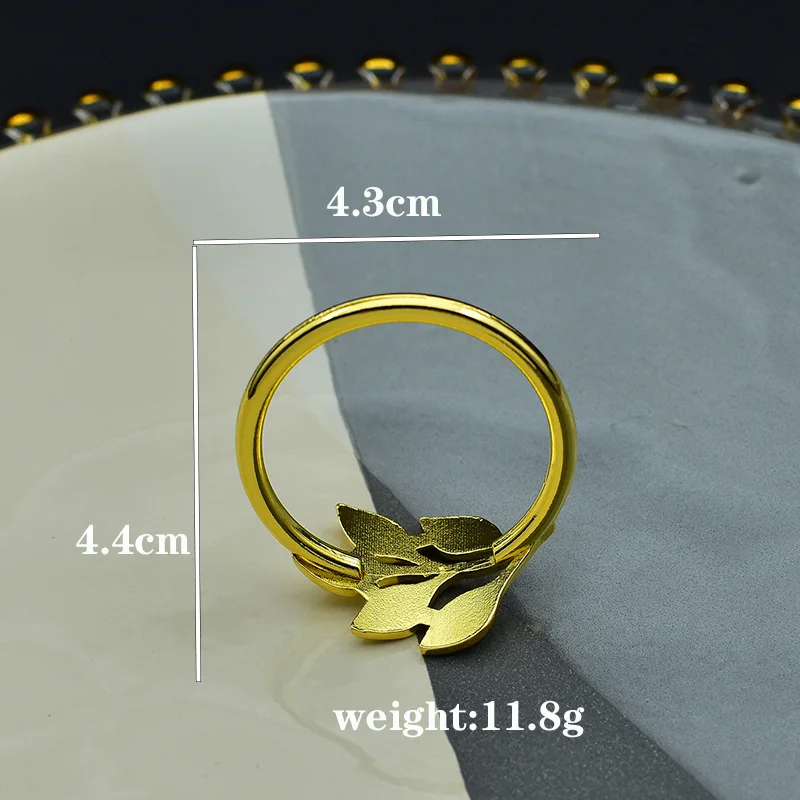 3/6/12Pcs Hotel Napkin Ring Napkin Holder Fall Leaves Buckle Christmas Wedding Party Gold Circle Dinner Table Deco