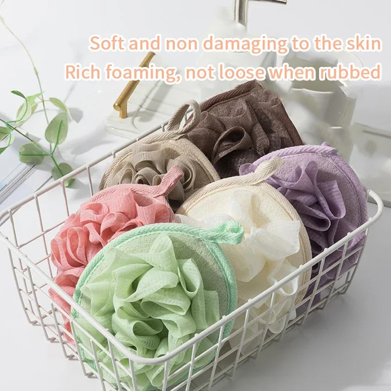 Scrubber da bagno per il corpo Loofah Ball Doccia Lavaggio del corpo Palla Massaggio Bagno Fiore Asciugamano per il corpo Miglior scrub corpo per doccia Strumento da bagno - immagine 4