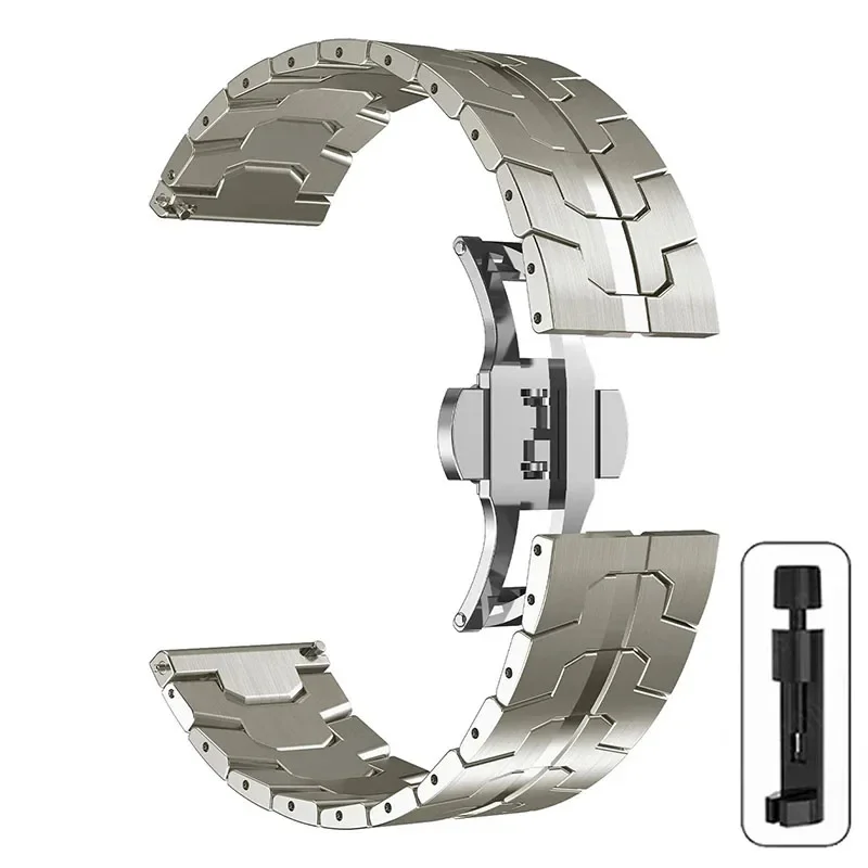 Premium Metal Business Bracelet Watchband, 20mm/22mm Strap