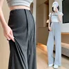 2025 Spring Maternity Drawstring Waist Pants Long Loose Casual Pregnant Woman Trousers Wide Legs Pregnancy Straight Pants 1