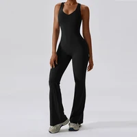 Sexy Back V Jumpsuit Gym Set Women Training Yoga Suit Sportswear Women Sports Jumpsuit Fitness Rompers Stretch Workout Bodysuits - Image 4