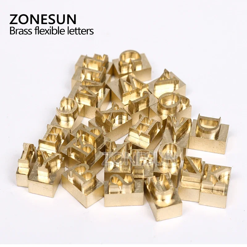 ZONESUN Brass letter,CNC engraving mold,hot foil stamp,number,alphabet mold,symbol customized font,DIY leather embossing die cut