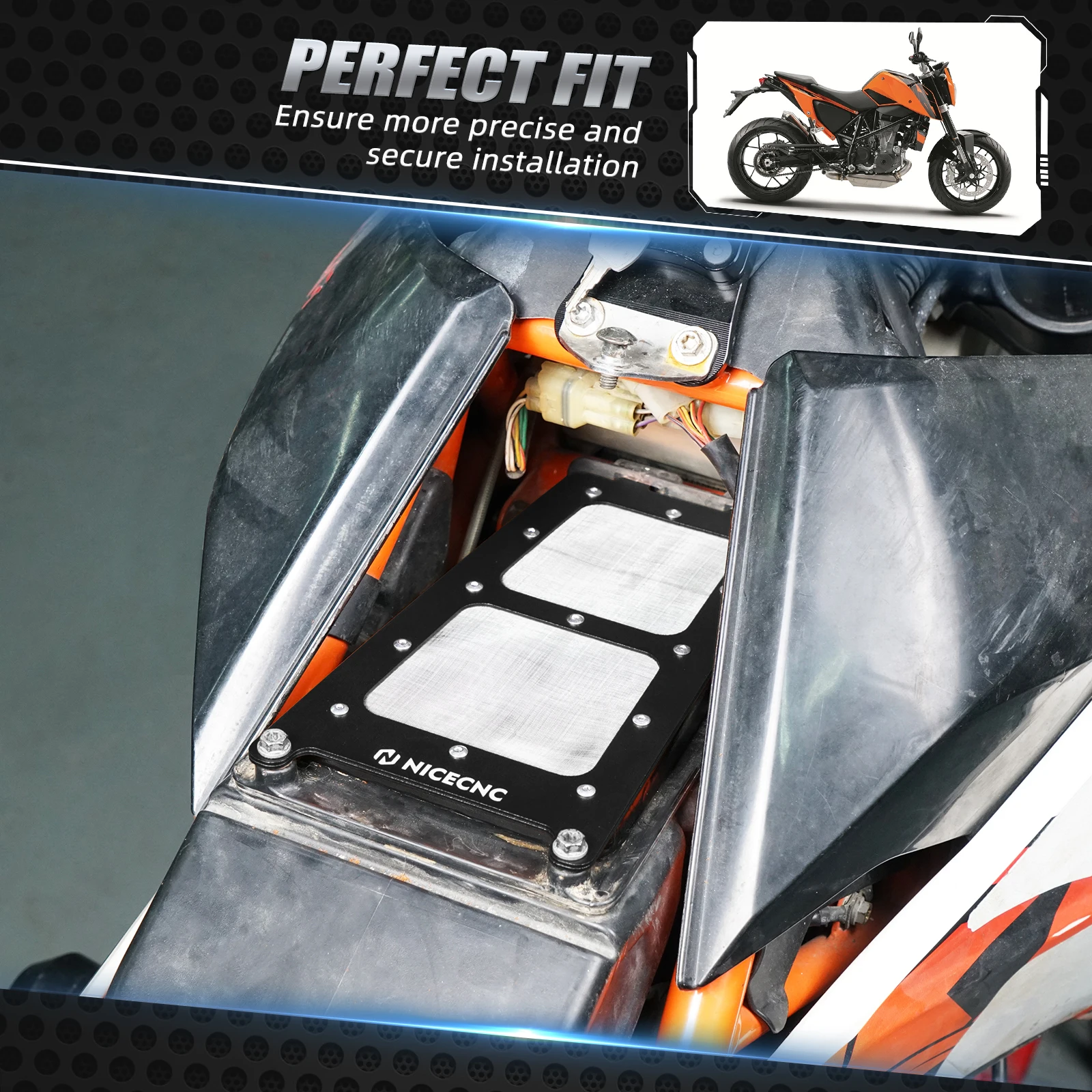 Für KTM 690 Enduro R690 SMC/R High Flow Luftfilter Box Abdeckung Husqvarna 701 Enduro/Supermoto 2016-2024 GasGas ES/SM700 2022-24 – Detail 6
