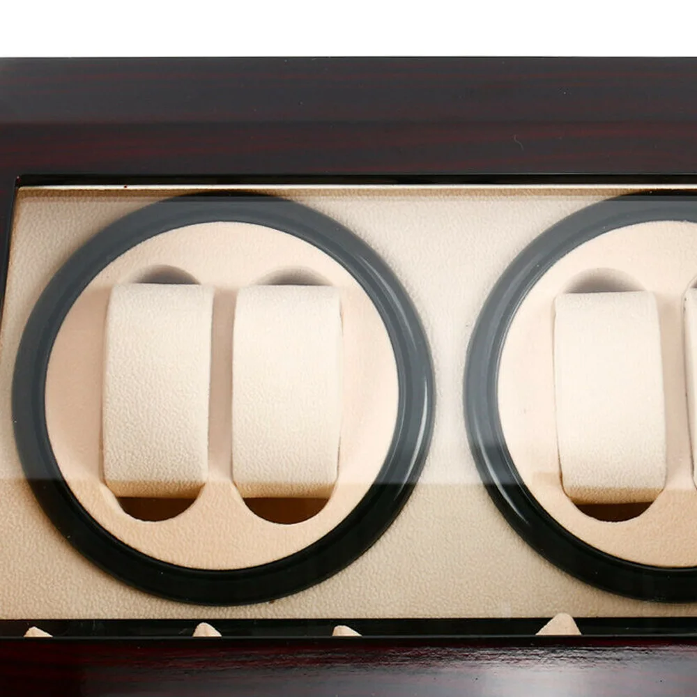 4+6 Uhr Wicklung Uhr Holz Box Uhr Automatische Wicklung Uhr Rotierenden Box Container Luxus Geschenk – Detail 10