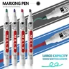 6/12Pcs/Set Permanent Marker Pen Cutter Head Waterproof Ink Thin Nib Crude Nib Black Blue Red Ink 2mm 4mm Fine Color Marker Pens 1