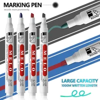 6/12Pcs/Set Permanent Marker Pen Cutter Head Waterproof Ink Thin Nib Crude Nib Black Blue Red Ink 2mm 4mm Fine Color Marker Pens 1