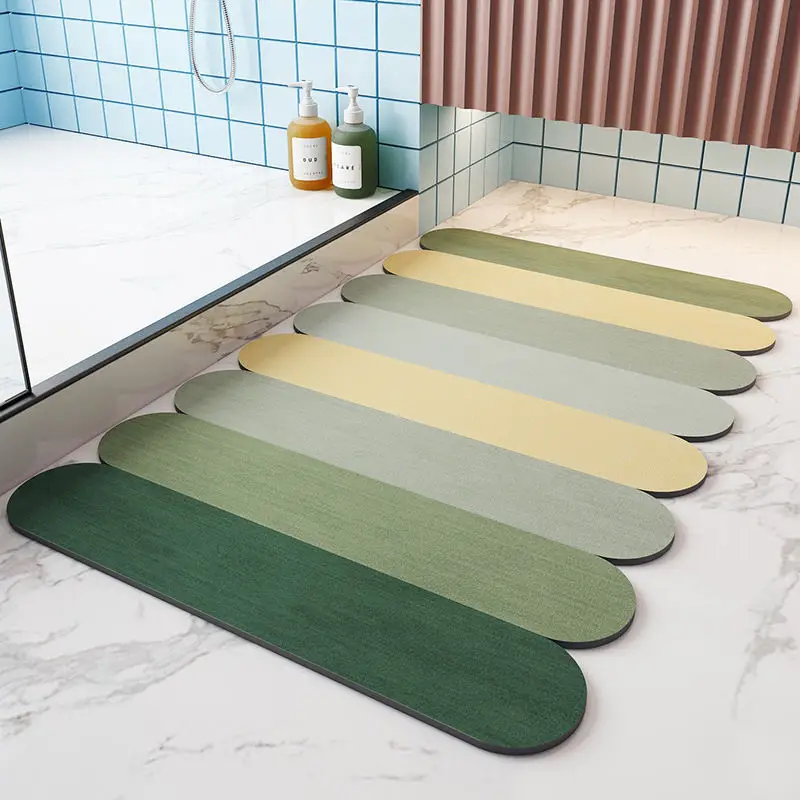 Summer Absorbent Bathroom Mat Quick Drying Bath Mats Non slip Diatom