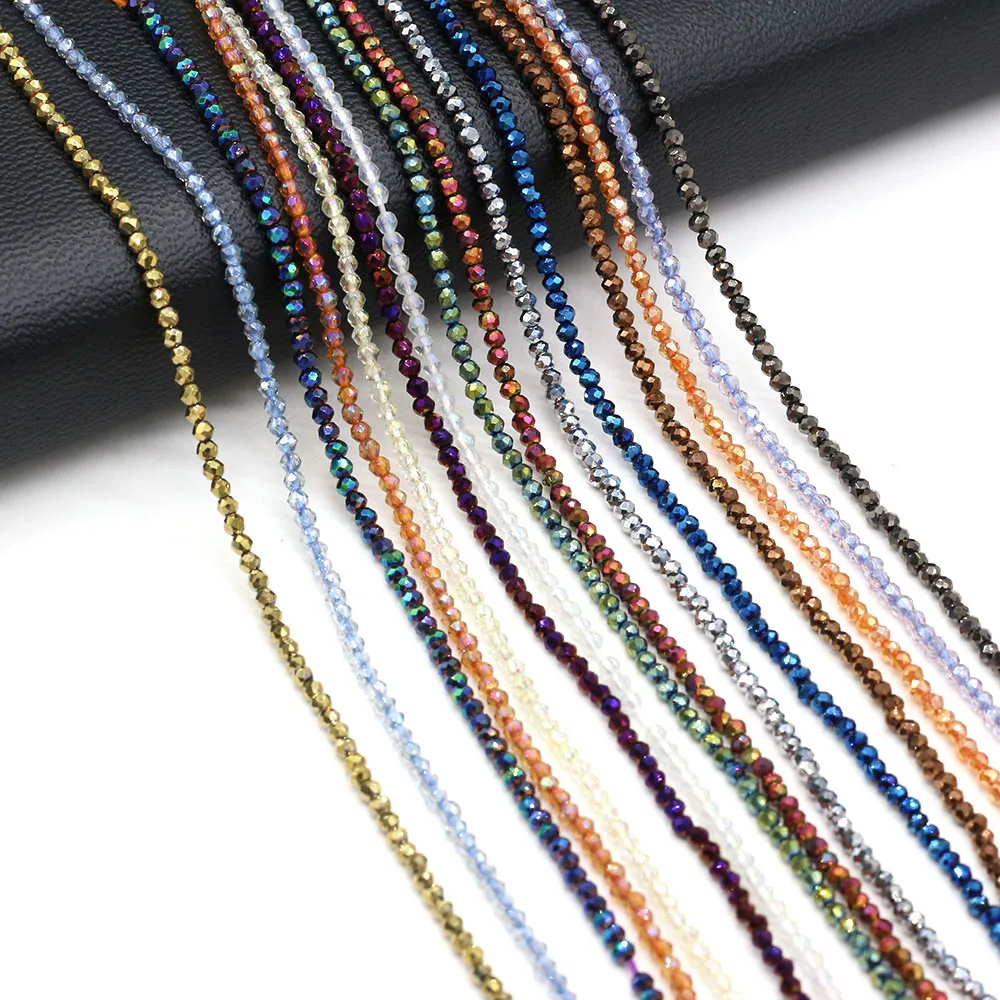 

Natural Spinel Plating Stone Round Section polychrome Loose Bead 2mm for Jewelry Making DIY Bracelet Necklace Lenght 38cm