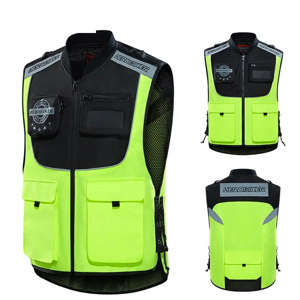 

Motorcycle Jacket New Reflective Vest High Visibility Night Shiny Warning Safety Coat For Racing Running Sports Warning Vest