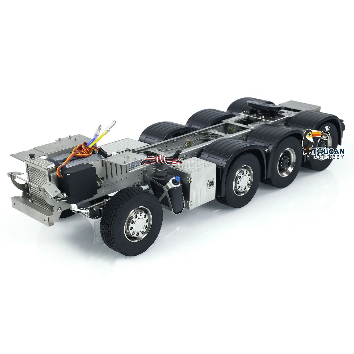 Metal Radio Chassis 1/14 Scale 8x8 Assembled for Toys RC Tractor Truck 3363 Rear Suspension Car Vehicle Model TH23558 4