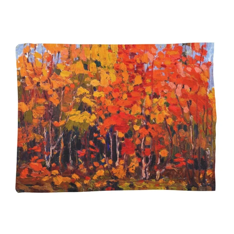 Tom Thomson Autumn Wood Blanket Fce All Season Lightweight Throw Thick blankets for Bed Sofa Camp Office