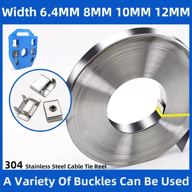 d.i.aダイヤレギンス Cable Tie Reel 304 Stainless Steel Strapping Metal Tie Width