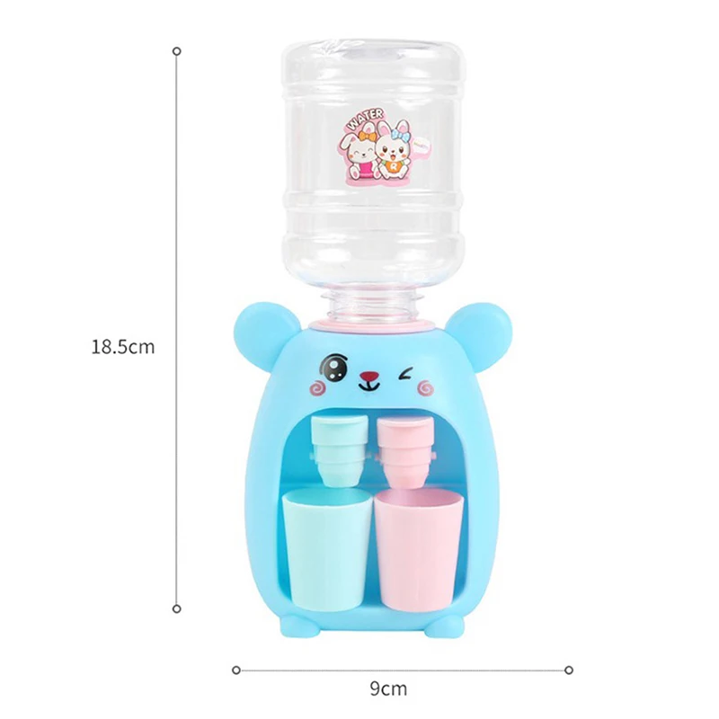 1pc Mini Water Dispenser Drinking Fountain Kitchen Toy For Children Gift Children Cartoon Water Juice Milk Drinking Fountain Toy
