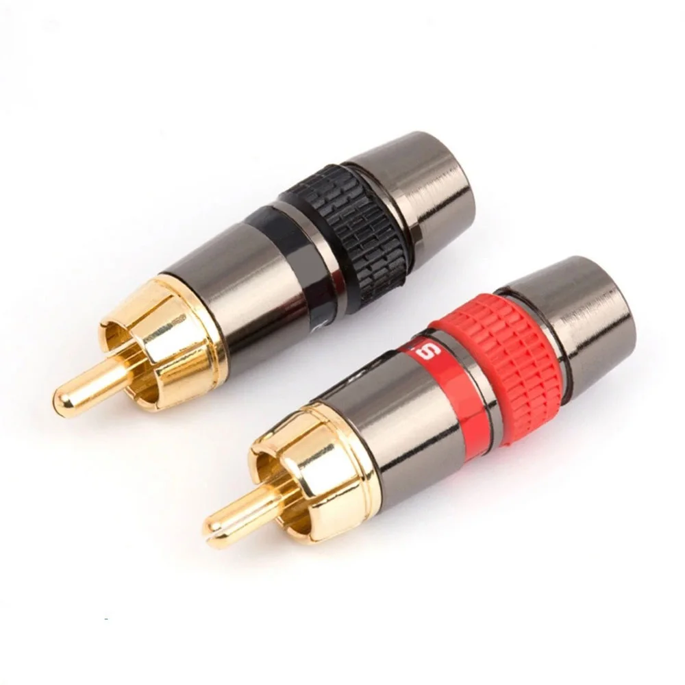 Spina RCA Hifi da 4 pezzi Connettore maschio RCA placcato