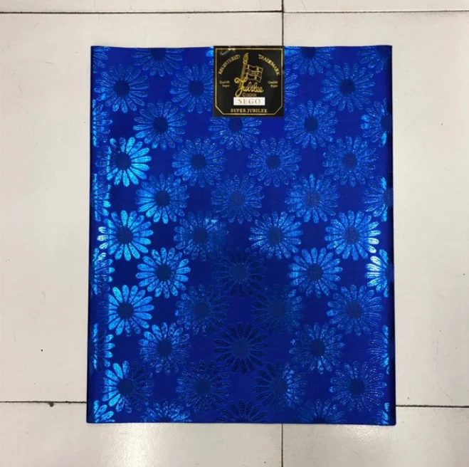 African Gele & Wrapper Nigeriano Headtie Ultimo Sego Headtie Per Il Confezionamento Della Testa African Auto Aso Oke Headties Con Fiore 2 Pezzi