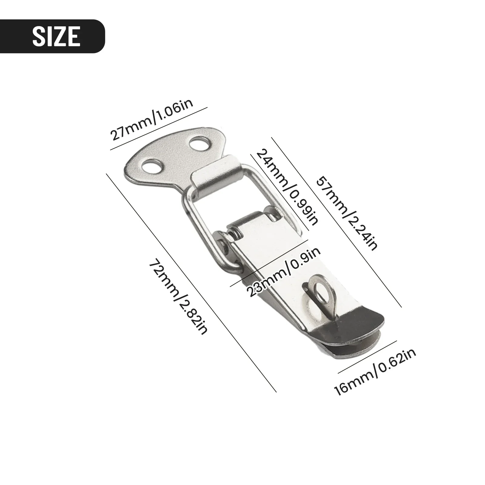 Toggle Latch Clamp 4pc Toggle Latch Catch Stainless Steel Duckbill Spring Buckle Toolbox Lock Cabinet Boxes Handle Toggle Lock Clamp Hasp