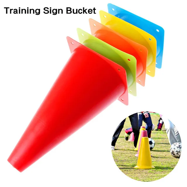 5Pcs 23CM Football Training Cones 9Inch Soccer Sign Bucket Barrier Kids Adults Springback Marking Cup Symbol Sports Accessories 2