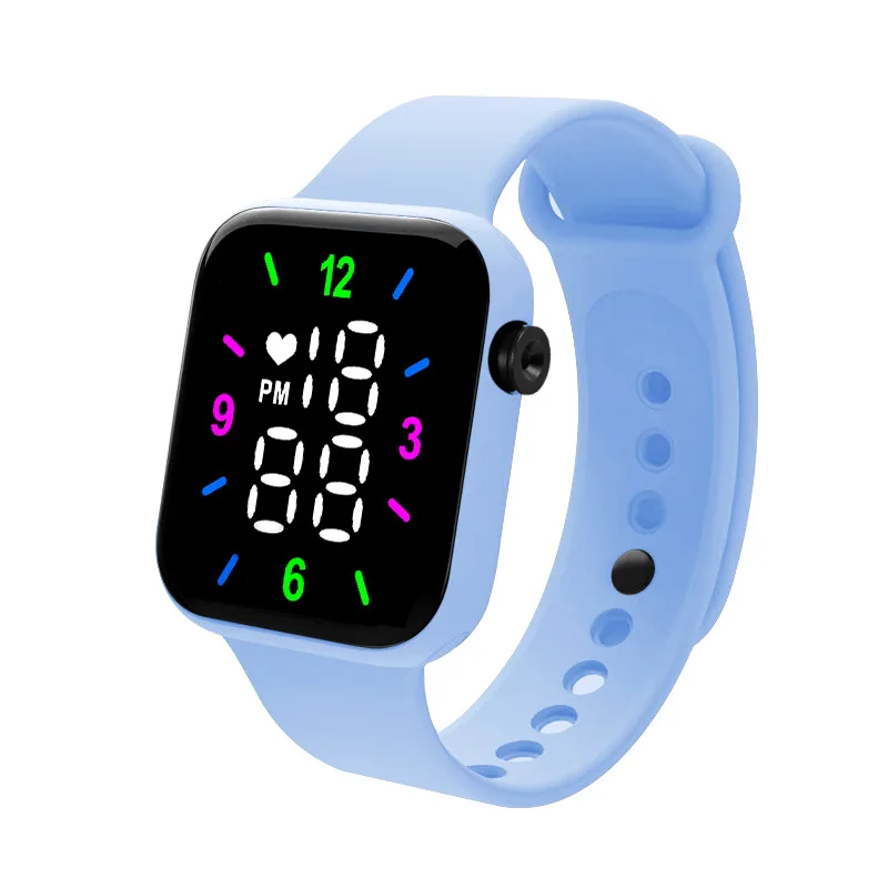 LED Square Light Electronic Watch Innovative Fashion Outdoor Sports Student Electronic Watch College Style Reloj Mujer