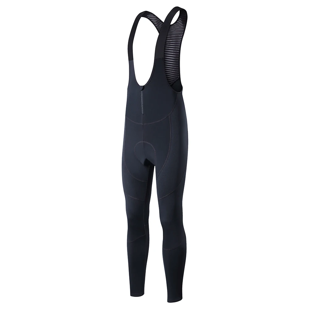 Men's Cycling Bib Tights 0&deg;C Winter Thermal Fleece Bicycling Long Bibs Waterproof Windproof Road Bike Bib Pant Clothing