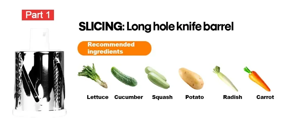 Description Picture 6 of item3 In 1 Slicing Grater Manual Rotary Cheese Grater Food Processor Blender Potato Slice Chopper Stainless Steel Kitchen Accessorie