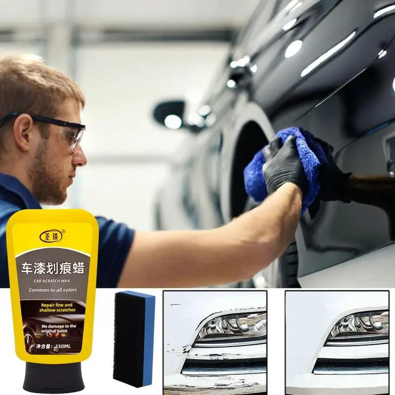 Scratch Wax For Cars Auto Swirl Remover Graffi Riparazione Lucidatura Con Spugna Auto Body Grinding Compound Cera Antigraffio