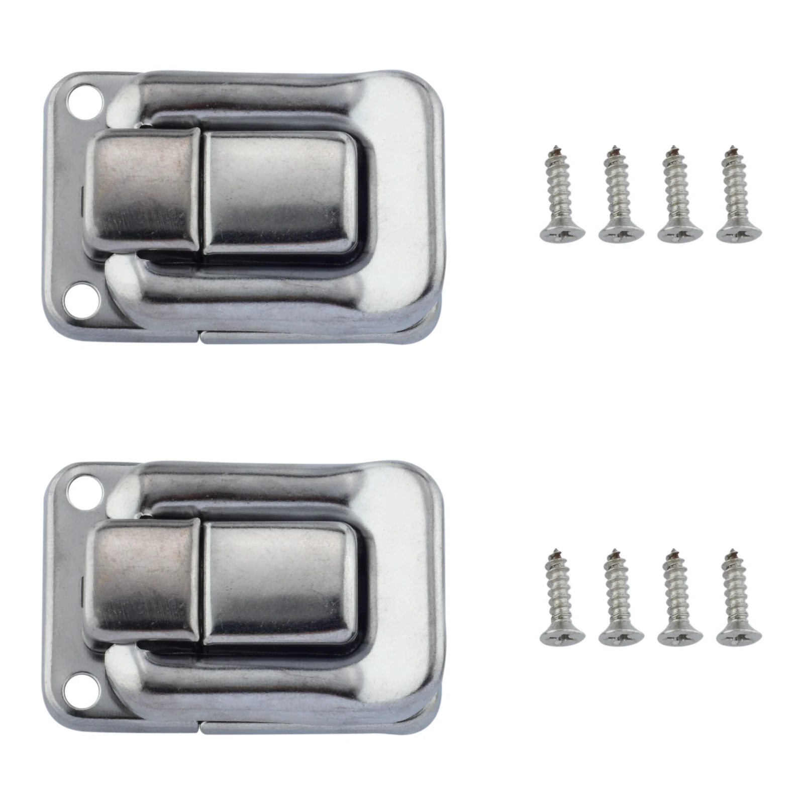 8Pcs Zinc Alloy Toggle Latch with Screws For Chest Box Case Suitcase Tool Clasp Cabinet Fitting Lock Belt Hasp Buckle Hardware