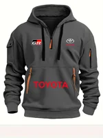Sweat à capuche demi-zip unisexe Toyota GR Racing Team Printemps-Automne 2026, style streetwear décontracté et sportif 4