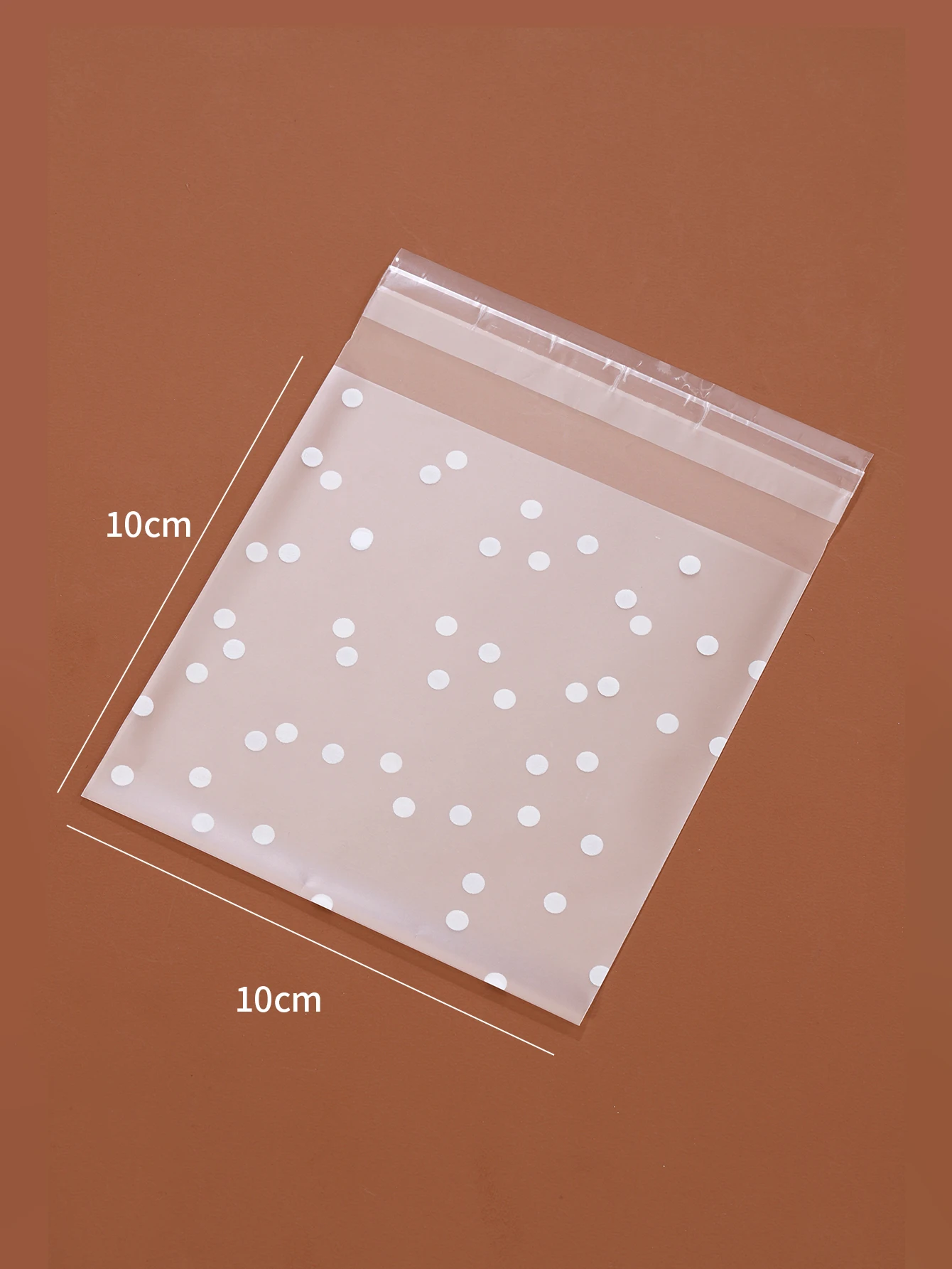 100pcs Plastic Transparent Packaging Cellophane Bags White Snowflake Dot Gift Bag DIY Self Adhesive Candy Cookie Pouch for Party