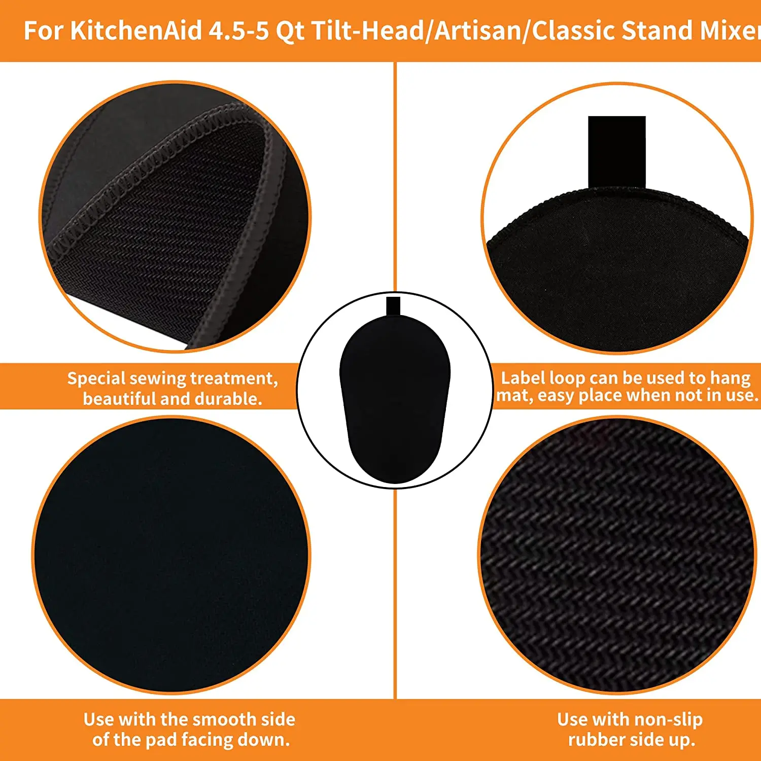 Mixer Slider Mat for KitchenAid Professional Bowl-Lift Mixer, Mixer Mover  Sliding Mat Pad Appliance Slider Compatible with KitchenAid Mixer  Accessories KitchenAid Professional Stand Mixer(38cm*22cm) 